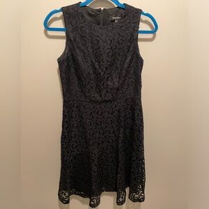 Nine West Sleeveless Black Lace Dress